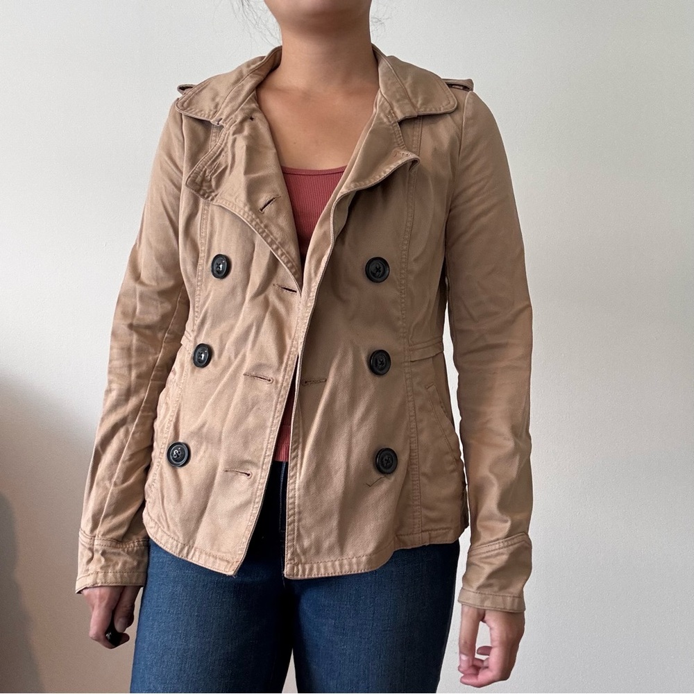 H&M Tan Double-Breasted Women's Jacket